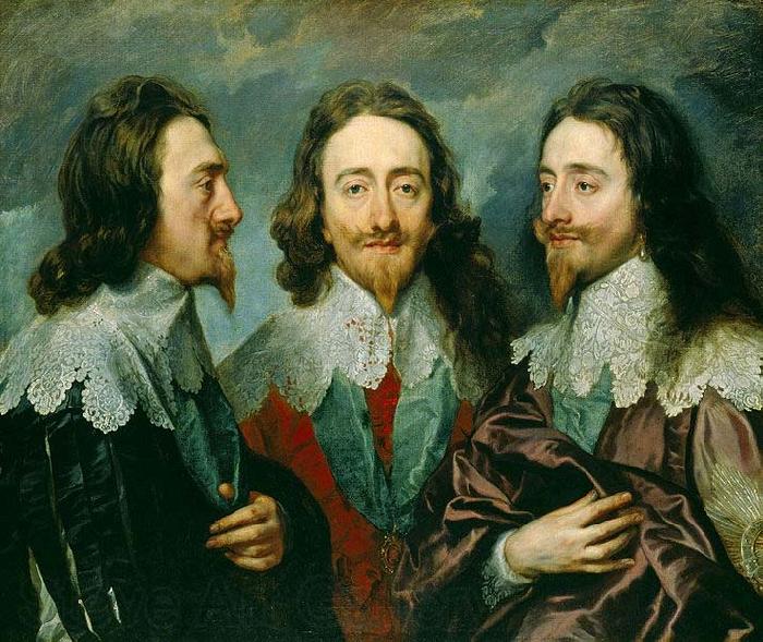 Anthony Van Dyck This triple portrait of King Charles I was sent to Rome for Bernini to model a bust on France oil painting art